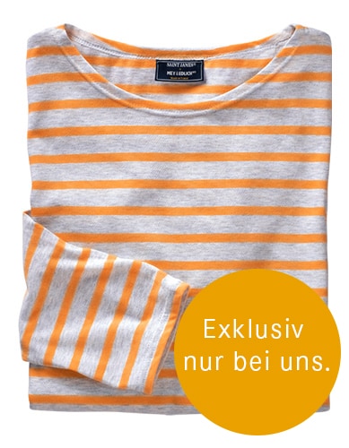 Bretagne-Shirt  grau/orange | Mey & Edlich 