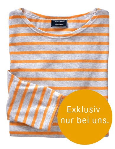 Bretagne-Shirt  grau/orange | Mey & Edlich 