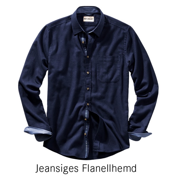 Jeansiges Flanellhemd | Mey & Edlich 